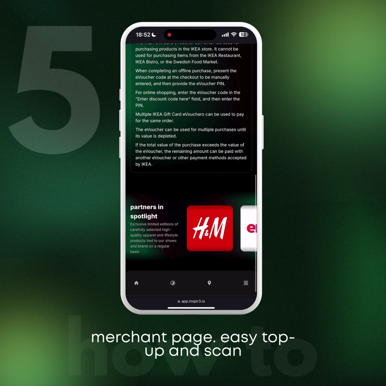 5. merchant page